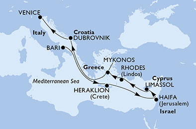 Italia, Grecia, Israele, Cipro, Croazia