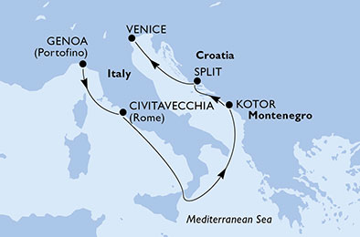 Italia, Montenegro, Croazia