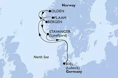 MSC SPLENDIDA - Itinerario di 7 notti partendo da KIEL, GERMANY il 12/07/2020 - Germania, Norvegia