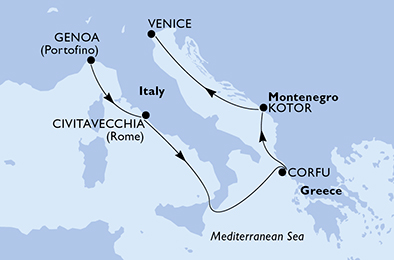 Italia, Grecia, Montenegro
