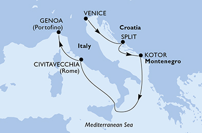 Italia, Croazia, Montenegro