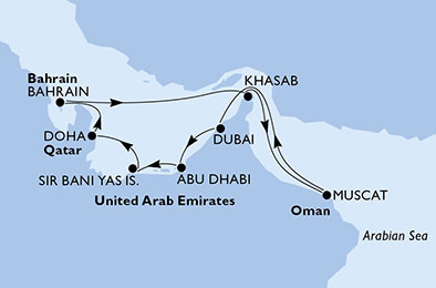 Emirati Arabi Uniti, Qatar, Bahrain, Oman
