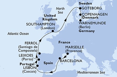 Francia, Spagna, Portogallo, Regno Unito, Svezia, Danimarca, Germania