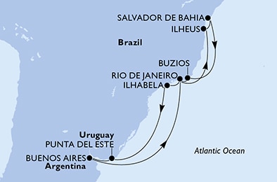 Brasile, Uruguay, Argentina