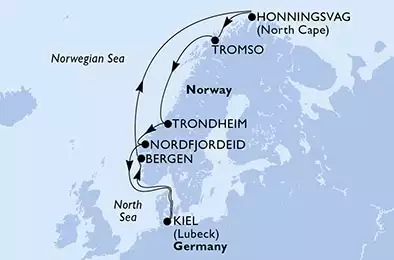 MSC SPLENDIDA - Itinerario di 10 notti partendo da KIEL, GERMANY il 13/05/2021 - Germania, Norvegia