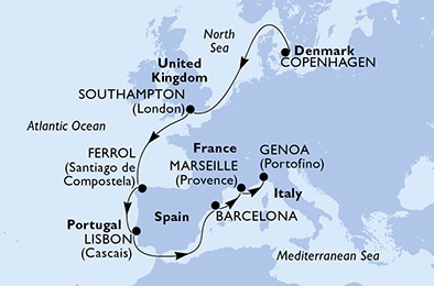 Danimarca, Regno Unito, Spagna, Portogallo, Francia, Italia