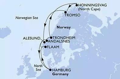 MSC PREZIOSA - Itinerario di 11 notti partendo da HAMBURG, GERMANY il 19/05/2021 - Germania, Norvegia