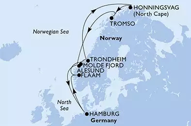 MSC PREZIOSA - Itinerario di 11 notti partendo da HAMBURG, GERMANY il 10/06/2021 - Germania, Norvegia