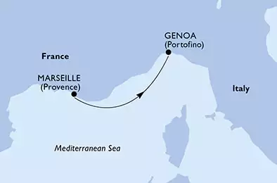 MSC VIRTUOSA - Itinerario di 1 notti partendo da MARSEILLE, FRANCE il 27/04/2021 - Francia, Italia