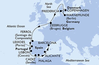 Danimarca, Germania, Belgio, Spagna, Portogallo
