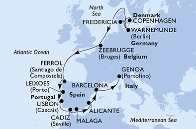 Danimarca, Germania, Belgio, Spagna, Portogallo, Italia