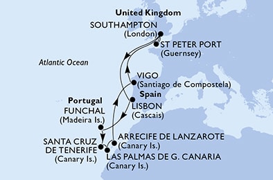 Regno Unito, Portogallo, Spagna