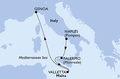 Naples,Palermo,Valletta,Genoa