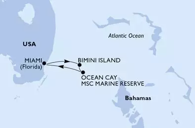 MSC ARMONIA - Itinerario di 3 notti partendo da MIAMI, UNITED STATES il 12/11/2021 - USA, Bahamas