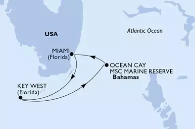 MSC ARMONIA - Itinerario di 4 notti partendo da MIAMI, UNITED STATES il 01/11/2021 - USA, Bahamas
