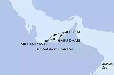 Abu Dhabi,Sir Bani Yas,Dubai,Abu Dhabi