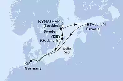 MSC SEAVIEW - Itinerario di 7 notti partendo da KIEL, GERMANY il 10/07/2021 - Germania, Svezia, Estonia
