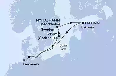 MSC SEAVIEW - Itinerario di 7 notti partendo da KIEL, GERMANY il 03/07/2021 - Germania, Svezia, Estonia