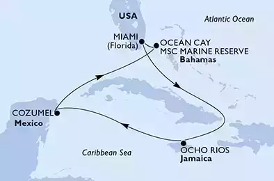USA, Giamaica, Messico, Bahamas