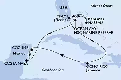 USA, Giamaica, Messico, Bahamas