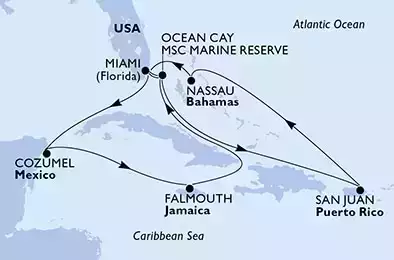 USA, Messico, Giamaica, Bahamas, Porto Rico