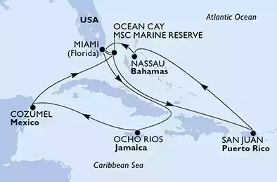 USA, Bahamas, Porto Rico, Giamaica, Messico