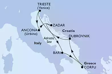 Italia, Grecia, Croazia