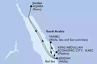 MSC BELLISSIMA - Itinerario di 7 notti partendo da JEDDAH,  ARABIA SAUDITA il 29/01/2022 - Arabia Saudita, Giordania