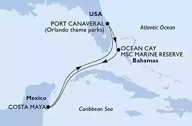 Port Canaveral,Ocean Cay,Costa Maya,Port Canaveral