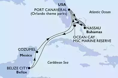 Port Canaveral,Nassau,Ocean Cay,Belize City,Cozumel,Port Canaveral,Nassau,Ocean Cay,Ocean Cay,Port Canaveral
