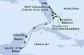 Port Canaveral,Ocean Cay,Ocean Cay,Port Canaveral,Nassau,Ocean Cay,Belize City,Cozumel,Port Canaveral