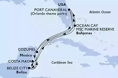 Port Canaveral,Cozumel,Belize City,Costa Maya,Ocean Cay,Port Canaveral,Costa Maya,Belize City,Cozumel,Ocean Cay,Port Canaveral