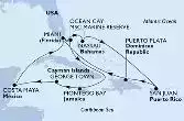 Miami,Ocean Cay,Montego Bay,George Town,Costa Maya,Miami,Ocean Cay,Nassau,San Juan,Puerto Plata,Miami
