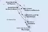 Fort de France,Pointe-a-Pitre,Philipsburg,St John s,Basseterre,Roseau,Fort de France