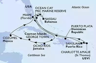 USA, Porto Rico, Isole Vergini (USA), Repubblica Dominicana, Bahamas, Giamaica, Isole Cayman, Messico