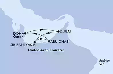 Doha,Dubai,Dubai,Dubai,Sir Bani Yas,Abu Dhabi,Doha