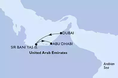 Dubai,Dubai,Sir Bani Yas,Abu Dhabi
