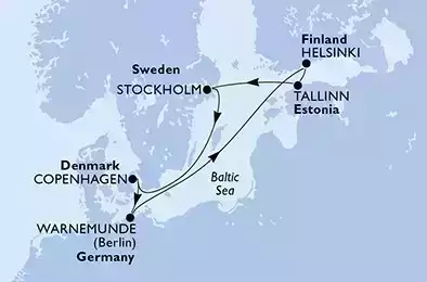 MSC POESIA - Itinerario di 7 notti partendo da WARNEMÜNDE, GERMANIA il 07/08/2022 - Germania, Finlandia, Estonia, Svezia, Danimarca