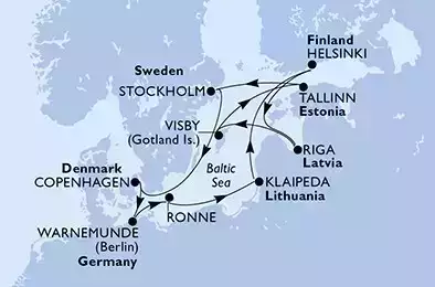 Danimarca, Germania, Lituania, Finlandia, Lettonia, Svezia, Estonia
