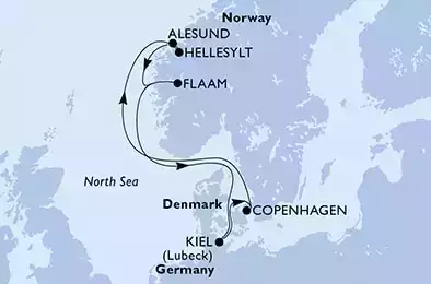 MSC GRANDIOSA - Itinerario di 7 notti partendo da COPENHAGEN, DENMARK il 07/08/2022 - Danimarca, Norvegia, Germania
