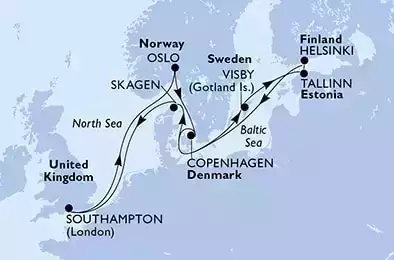 Regno Unito, Norvegia, Danimarca, Svezia, Estonia, Finlandia