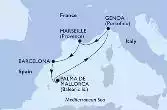 Genoa,Marseille,Barcelona,Palma de Mallorca,Genoa