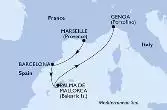 Marseille,Barcelona,Palma de Mallorca,Genoa