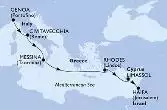 Genoa,Civitavecchia,Messina,Rhodes,Limassol,Haifa