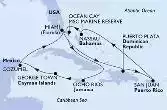 Miami,Ocean Cay,Ocho Rios,George Town,Cozumel,Miami,Puerto Plata,San Juan,Nassau,Ocean Cay,Miami