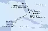 Port Canaveral,Ocean Cay,Ocean Cay,Costa Maya,Cozumel,Port Canaveral,Nassau,Ocean Cay,Ocean Cay,Port Canaveral
