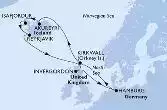 Hamburg,Kirkwall,Akureyri,Isafjordur,Reykjavik,Invergordon,Hamburg