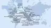 Marseille,Barcelona,Palma de Mallorca,Siracusa,Valletta,Limassol,Haifa,Haifa,Port Said,Alexandria,Suez Canal North,Suez Canal South,Sharm El-Sheikh,Safaga,Aqaba,Jeddah,Jeddah,Mombasa,Zanzibar,Port Victoria,Port Louis,La Possession,Portuguese Island,Durban,Port Elizabeth,Cape Town,Cape Town,Walvis Bay,Walvis Bay,Jamestown,Rio de Janeiro,Rio de Janeiro,Salvador,Belem,Fazendinha,Manaus,Manaus,Santarem,Fazendinha,Castries,Bridgetown,Fort de France,Puerto Plata,Ocean Cay,Miami,Miami,New York,New York,Newport,Halifax,Sydney,Charlottetown,Quebec,Quebec,Quebec,Nuuk,Nuuk,Isafjordur,Reykjavik,Reykjavik,Belfast,Liverpool,Southampton,Le Havre