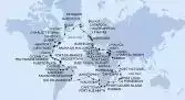 Barcelona,Palma de Mallorca,Siracusa,Valletta,Limassol,Haifa,Haifa,Port Said,Alexandria,Suez Canal North,Suez Canal South,Sharm El-Sheikh,Safaga,Aqaba,Jeddah,Jeddah,Mombasa,Zanzibar,Port Victoria,Port Louis,La Possession,Portuguese Island,Durban,Port Elizabeth,Cape Town,Cape Town,Walvis Bay,Walvis Bay,Jamestown,Rio de Janeiro,Rio de Janeiro,Salvador,Belem,Fazendinha,Manaus,Manaus,Santarem,Fazendinha,Castries,Bridgetown,Fort de France,Puerto Plata,Ocean Cay,Miami,Miami,New York,New York,Newport,Halifax,Sydney,Charlottetown,Quebec,Quebec,Quebec,Nuuk,Nuuk,Isafjordur,Reykjavik,Reykjavik,Belfast,Liverpool,Southampton,Le Havre,IJmuiden