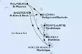 Pointe-a-Pitre,Roseau,Philipsburg,St John s,Basseterre,Fort de France,Pointe-a-Pitre